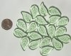 20 26x16mm Light Green Leaf Beads